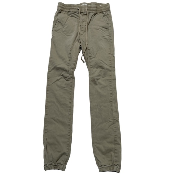 PACSUN Khaki Skinny Joggers Size S Long Comfortable Elastic Waistband/Drawstring - Picture 2 of 13